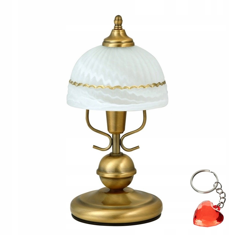 Lampa stołowa nocna w klasycznym stylu ze szklanym kloszem Flossi Rabalux