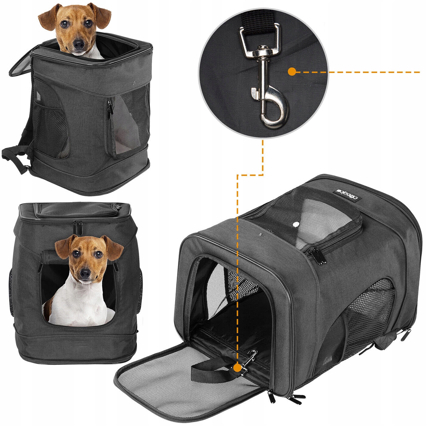 Рюкзак-переноска для собак и кошек-усиленная высота изделия 31 см