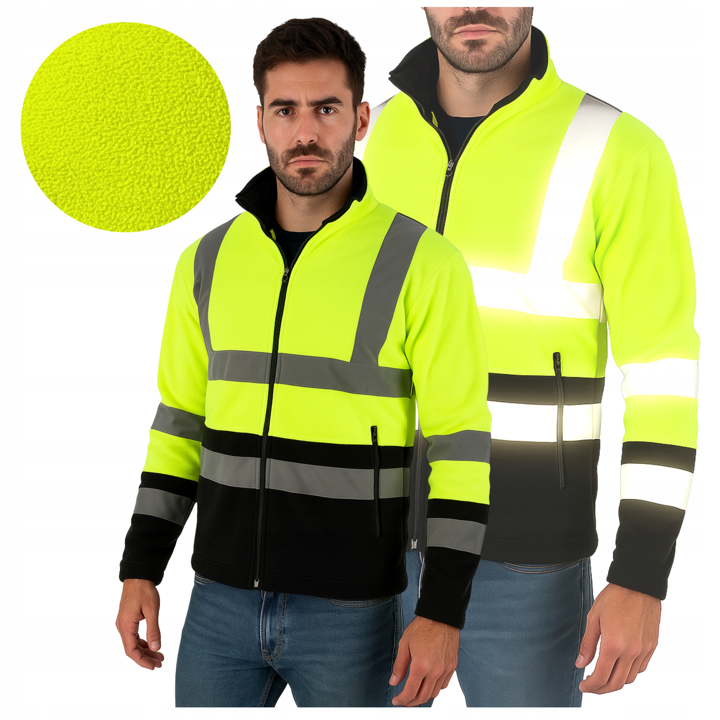 Polar Pracovní pánská reflexní Mikina fleecová reflexní zateplená