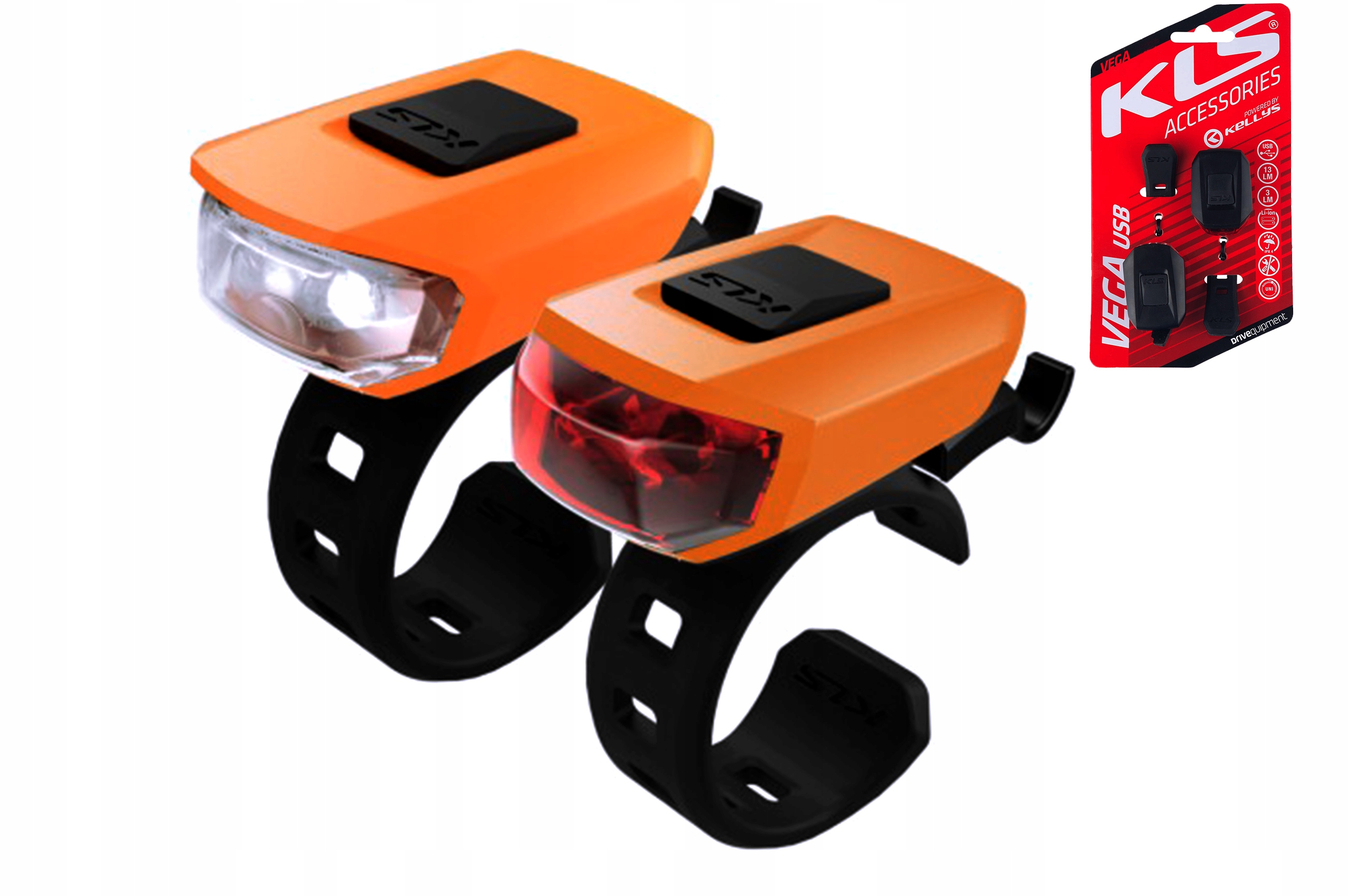 

Zestaw Oświetlenia Na Rower Kellys Kls Vega orange