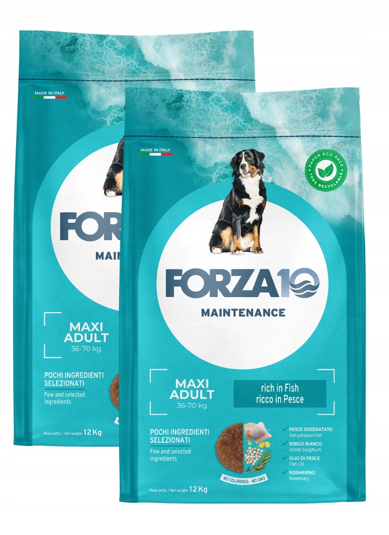 Forza10 Maxi Maintenance bohatá na ryby pro psa Monoproteinová 2 x 12 kg