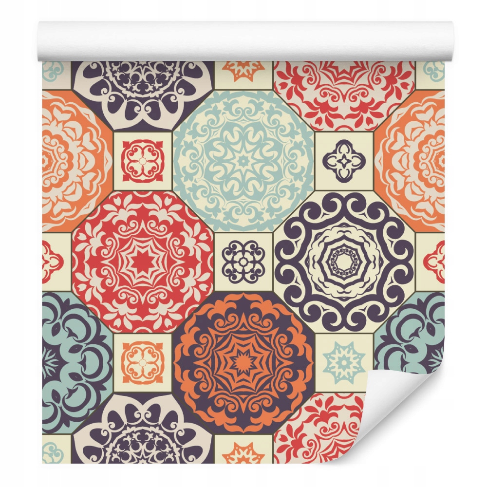 Tapeta s barevnými ornamenty v retro stylu /300474935