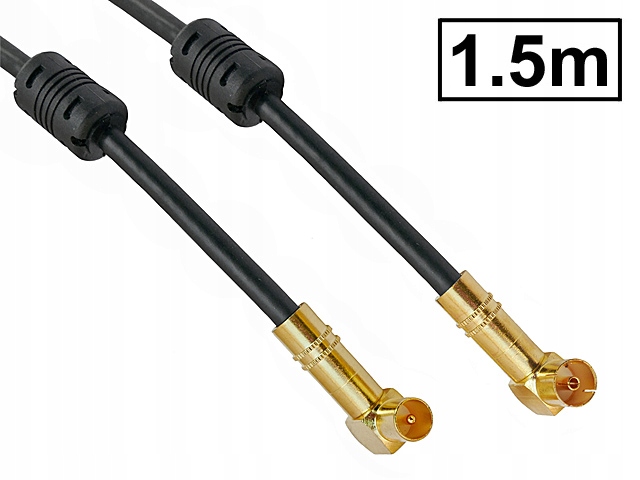 

Kabel antenowy Rf TV/wt-TV/gn kątowe Hq kl.A+ 1.5m