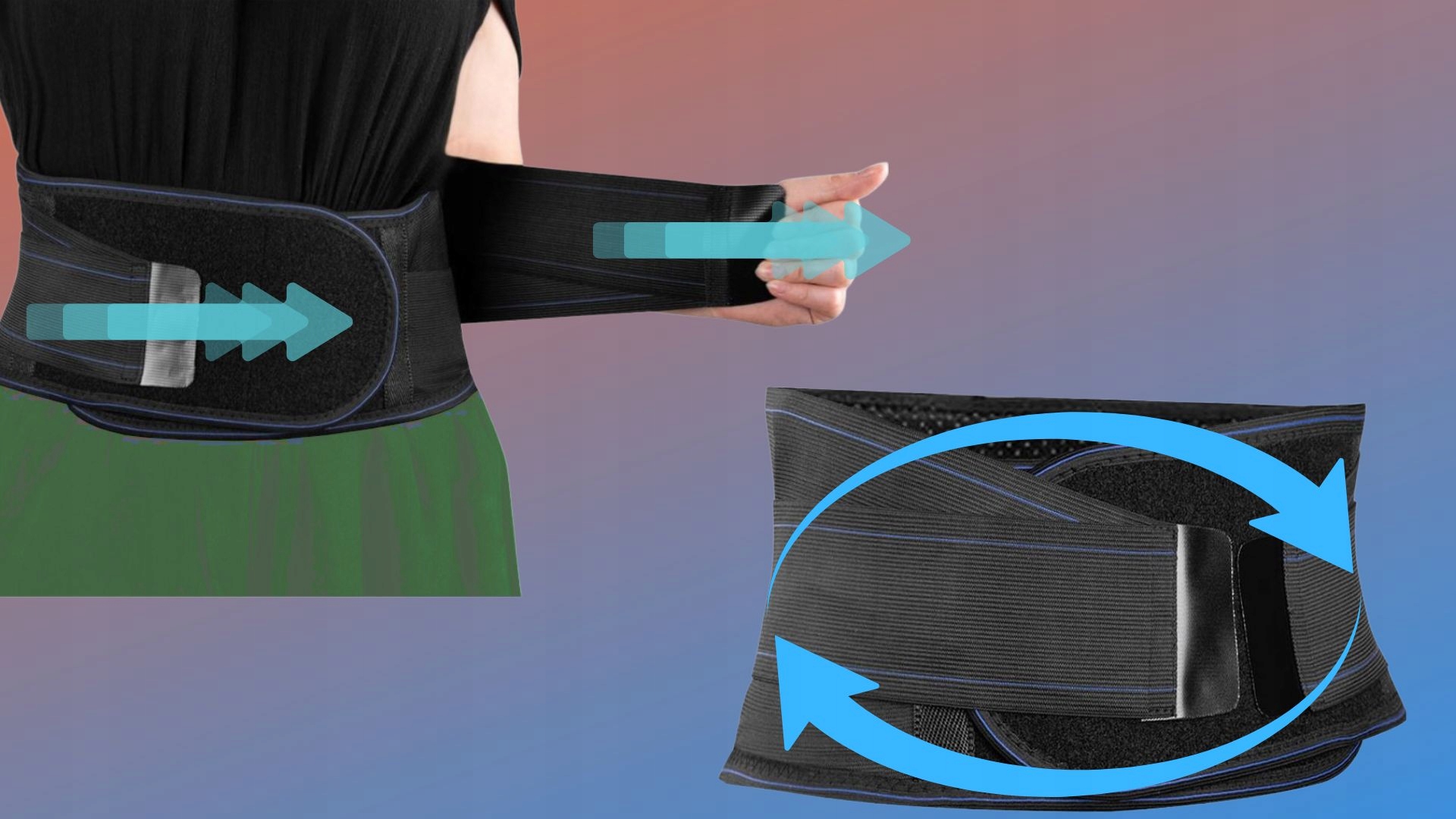 PAS MAGNETYCZNY NA KRĘGOSŁUP LĘDŹWIOWY -24 MAGNESY Kolor dominujący biały