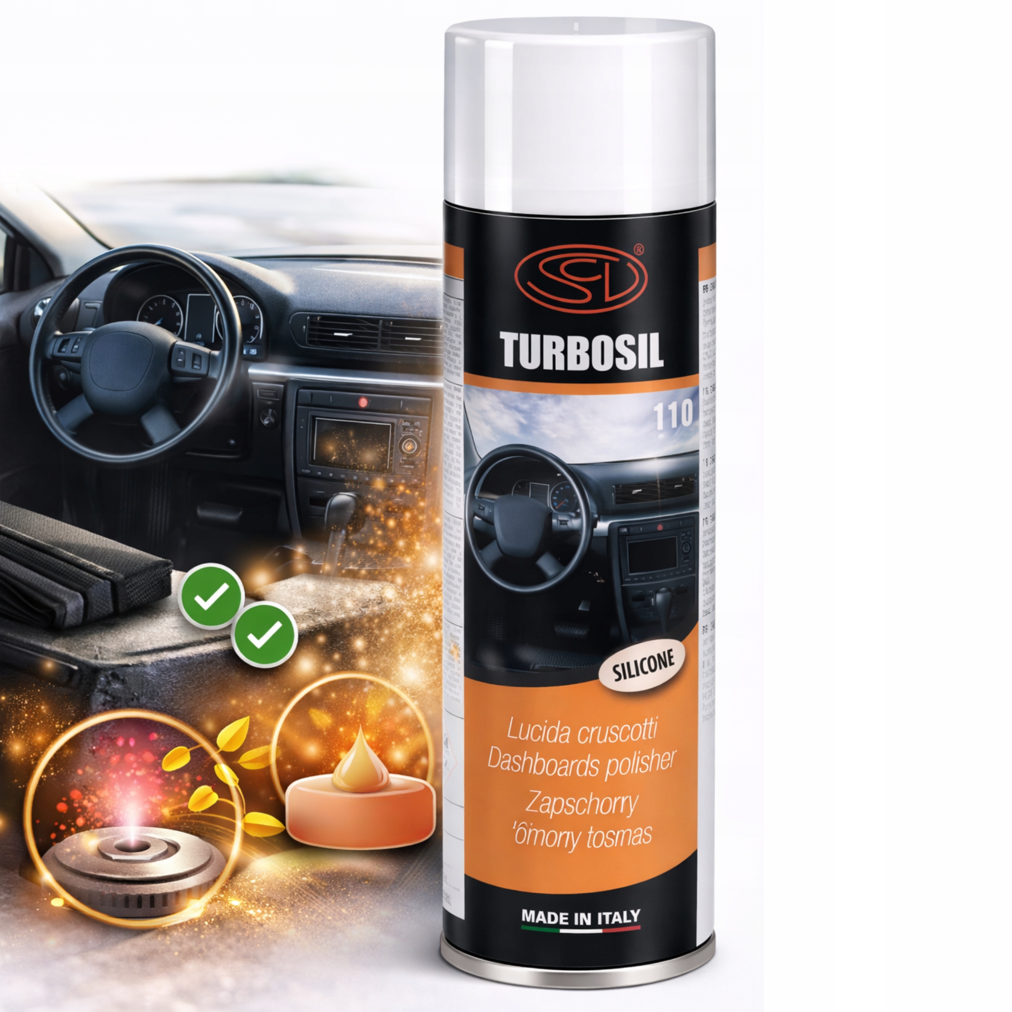 Spray Nabłyszczający Do Kokpitu Silikonowy Nabłyszczacz Chroni Plastik