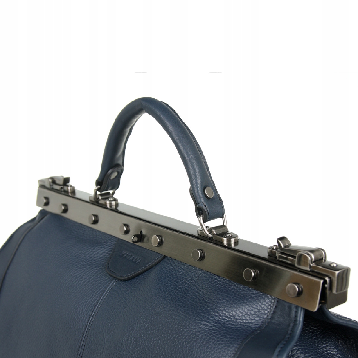 Kufer podróżny lekarski szlachetna skóra licowa granat KATANA Materiał dominujący skóra naturalna licowa