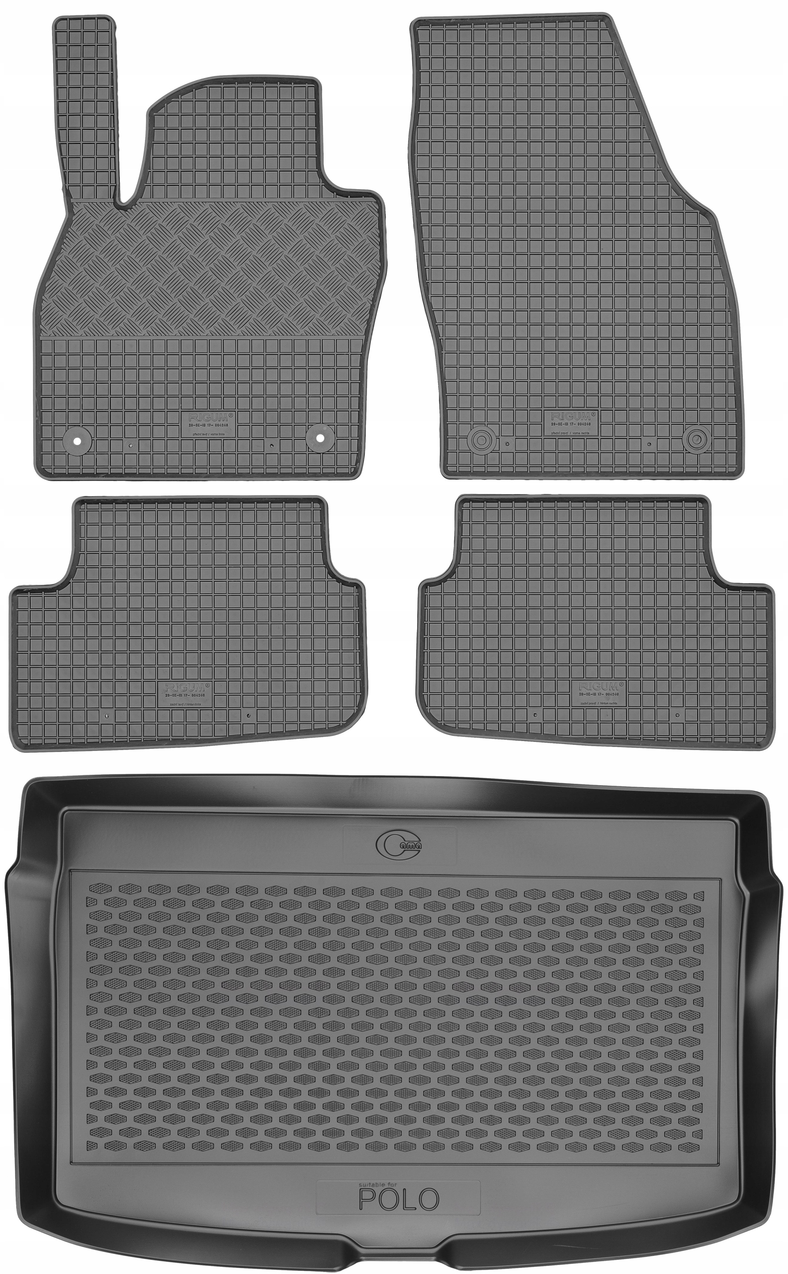 Volkswagen Polo VI Hatchback od roku 2017 Sada Koberce batožinový priestor