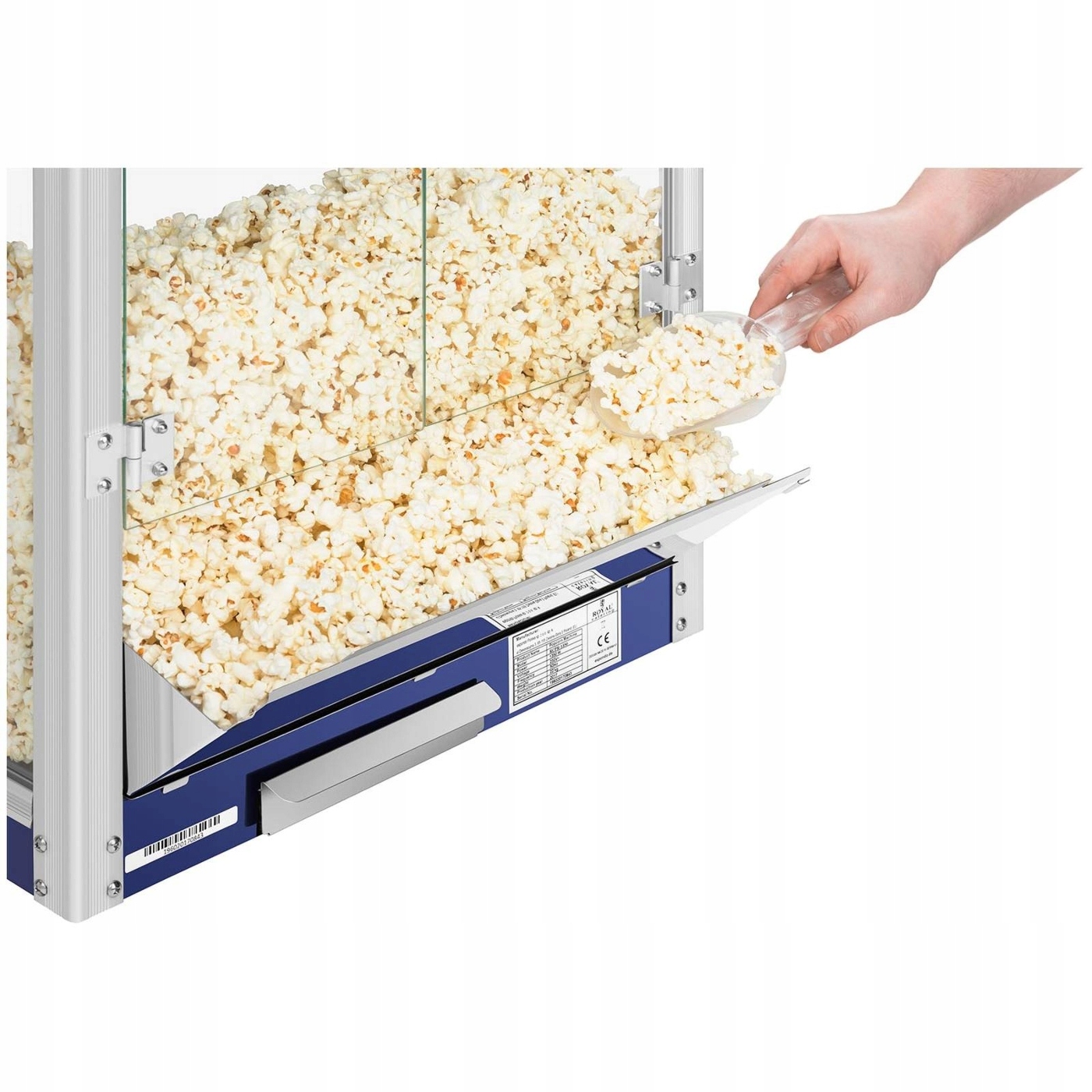 Maszyna do popcornu 8 oz ROYAL CATERING RCPR-1350 Pojemność 88 l