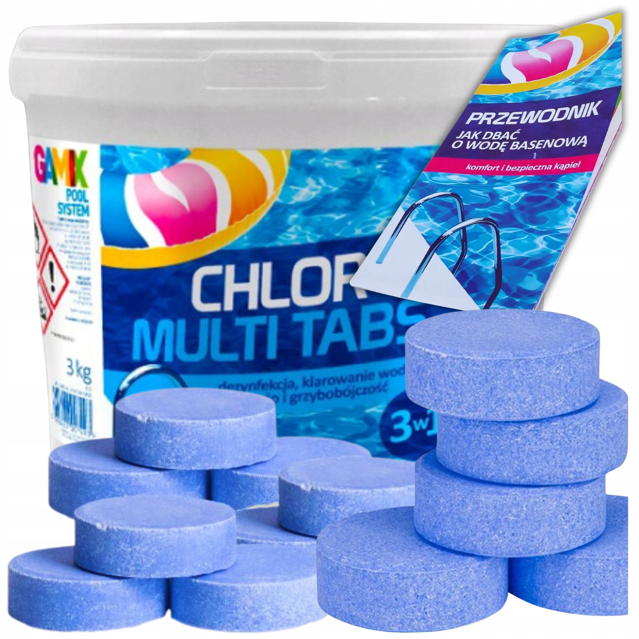 Chlor Multi Tabletki 15x 200G 3W1 Duże 3KG Chemia Basenowa Gamix Poradnik