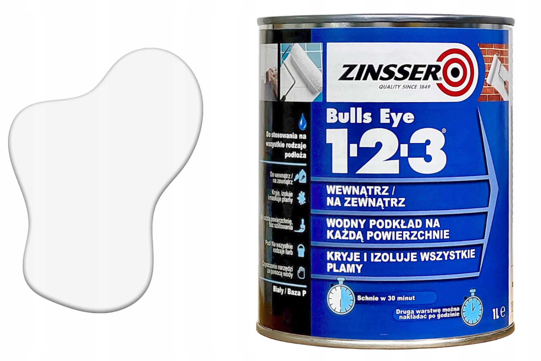 Bulls Eye 1-2-3 – univerzální akrylový podklad pro stěny Zinsser 1 l