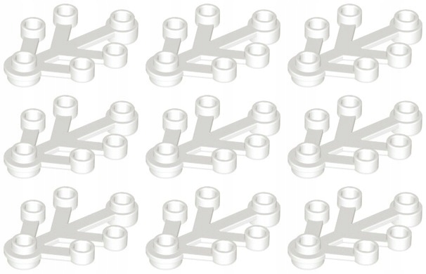 LEGO ROŚLINA 2423 LIŚĆ biały (5g) 9 szt.