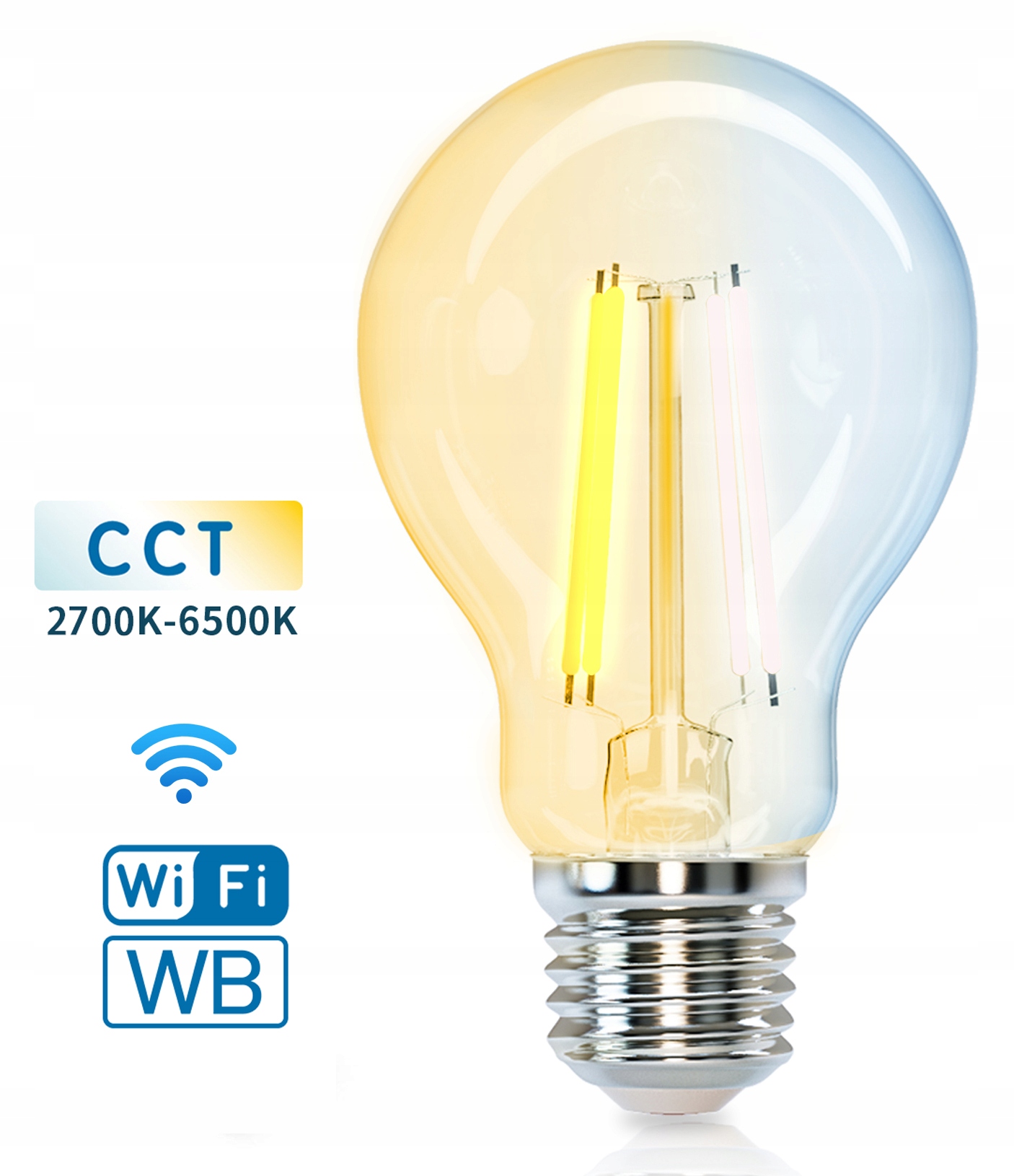 

Żarówka Led Filament E27 6W Cct na Smart WiFi i Wb
