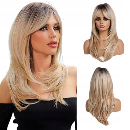 

Peruka syntetyczna jak naturalna ombre blond Maja