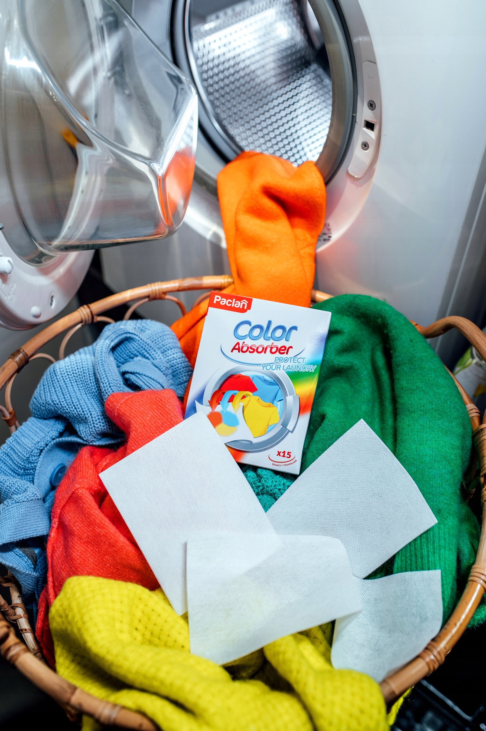 CHUSTECZKI DO PRANIA 15 SZTUK PACLAN WYŁAPUJĄCE KOLOR ABSORBER COLOR KOLORY Marka Paclan