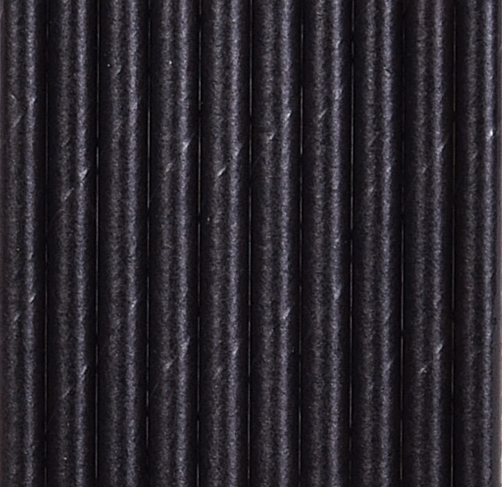 SŁOMKI PAPIEROWE CZARNE 18 30 40 50 URODZINY 10szt