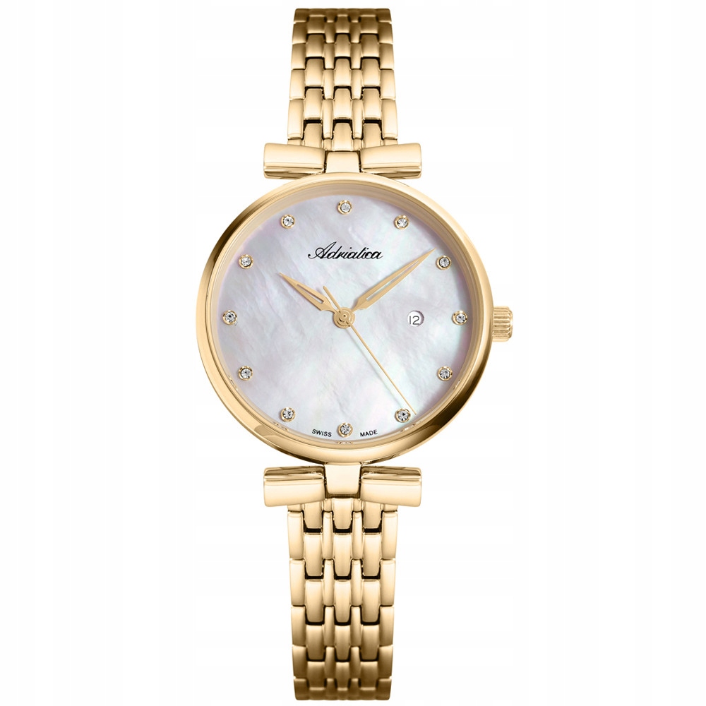 Dámské hodinky Adriatica A3736.114ZQ Zirkony zlaté