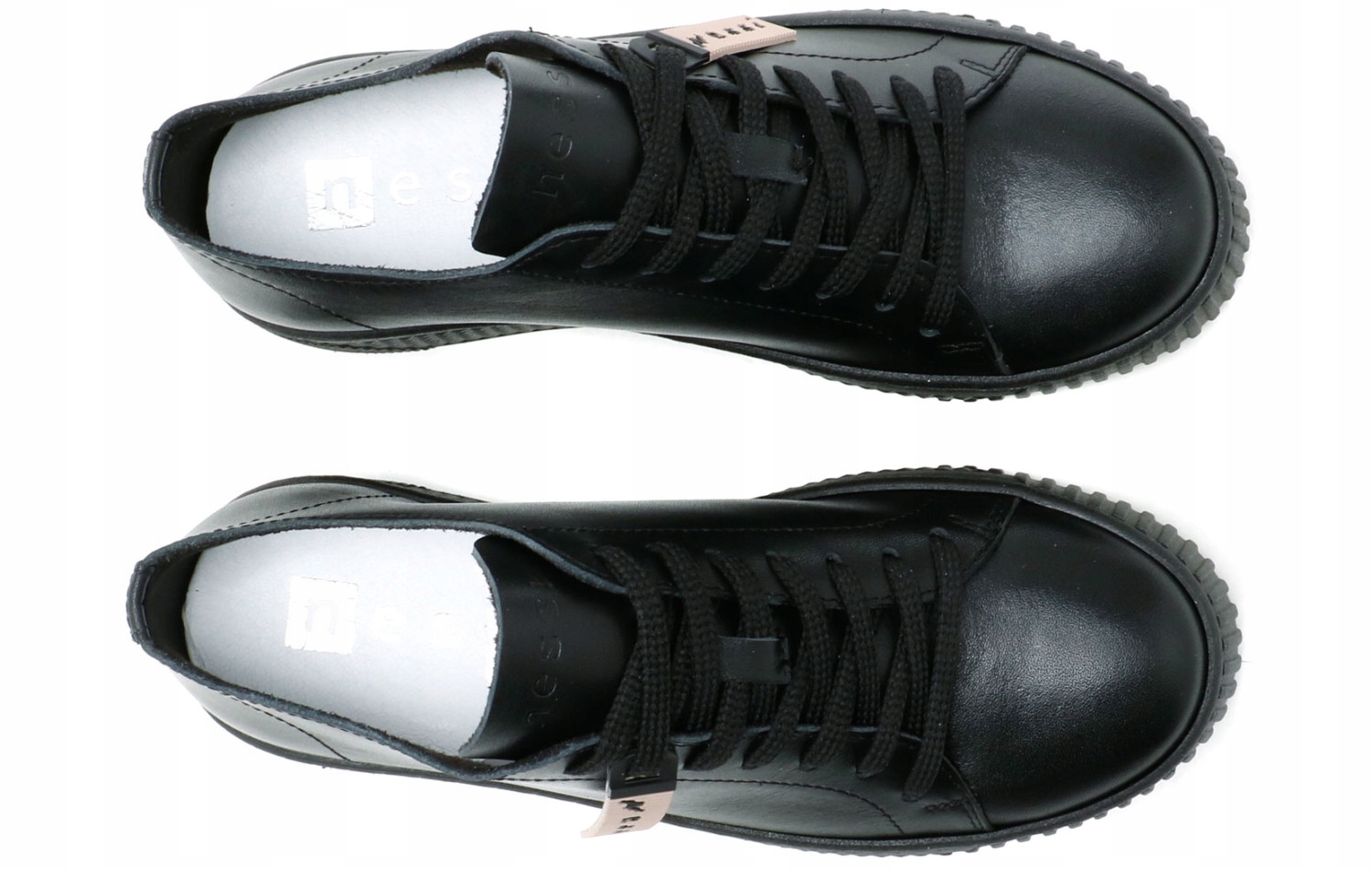 NESSI 22162 Creepersy Czarne skóra/lico r.41 Model 22162