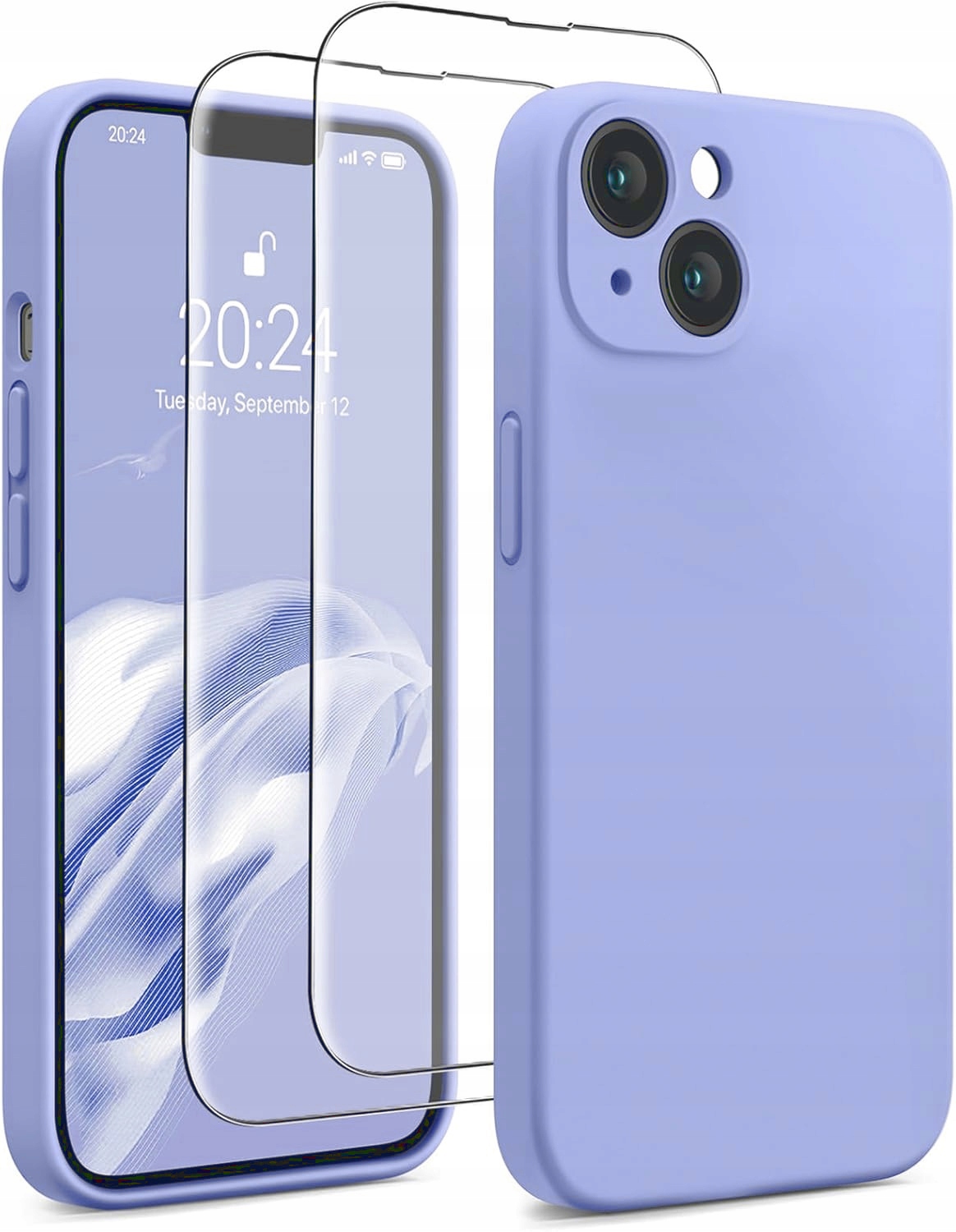 Apple iPhone 13青 ケース付き Web限定】AirJacket Leather Band A(Clear) iPhone 13 mini