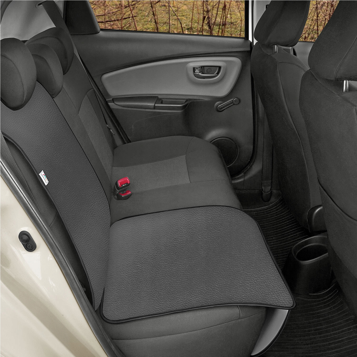 ODPORNA Mata ochronna pod fotelik SZARA EKOSKÓRA Kolor czarny