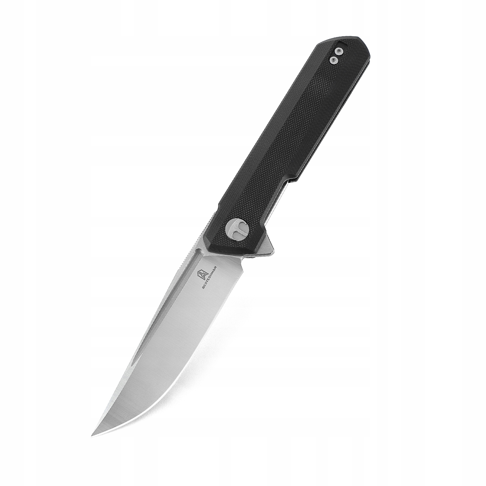 Nůž Bestechman Dundee Liner Lock Stonewash Satin D2 Black G10