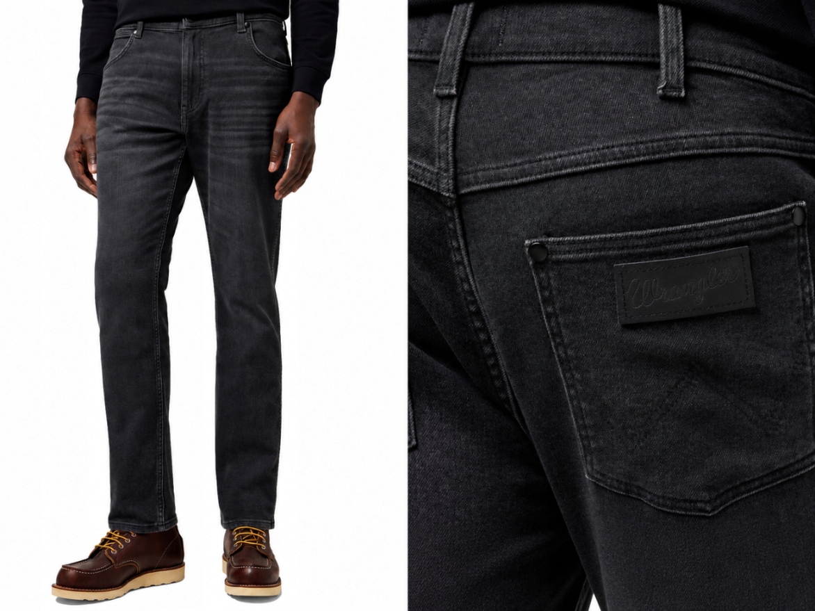 Wrangler Greensboro šedé pánské jednoduché džínové kalhoty Ashley W38 L32