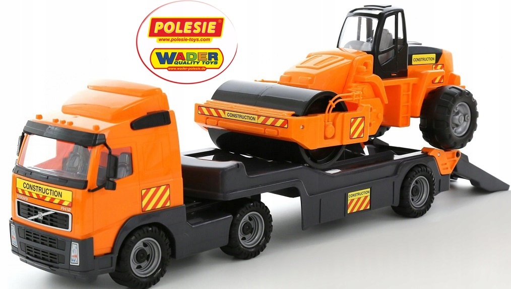 WIELKI TIR + NACZEPA LAWETA+ WALEC ŁADOWARKA WADER Marka inna