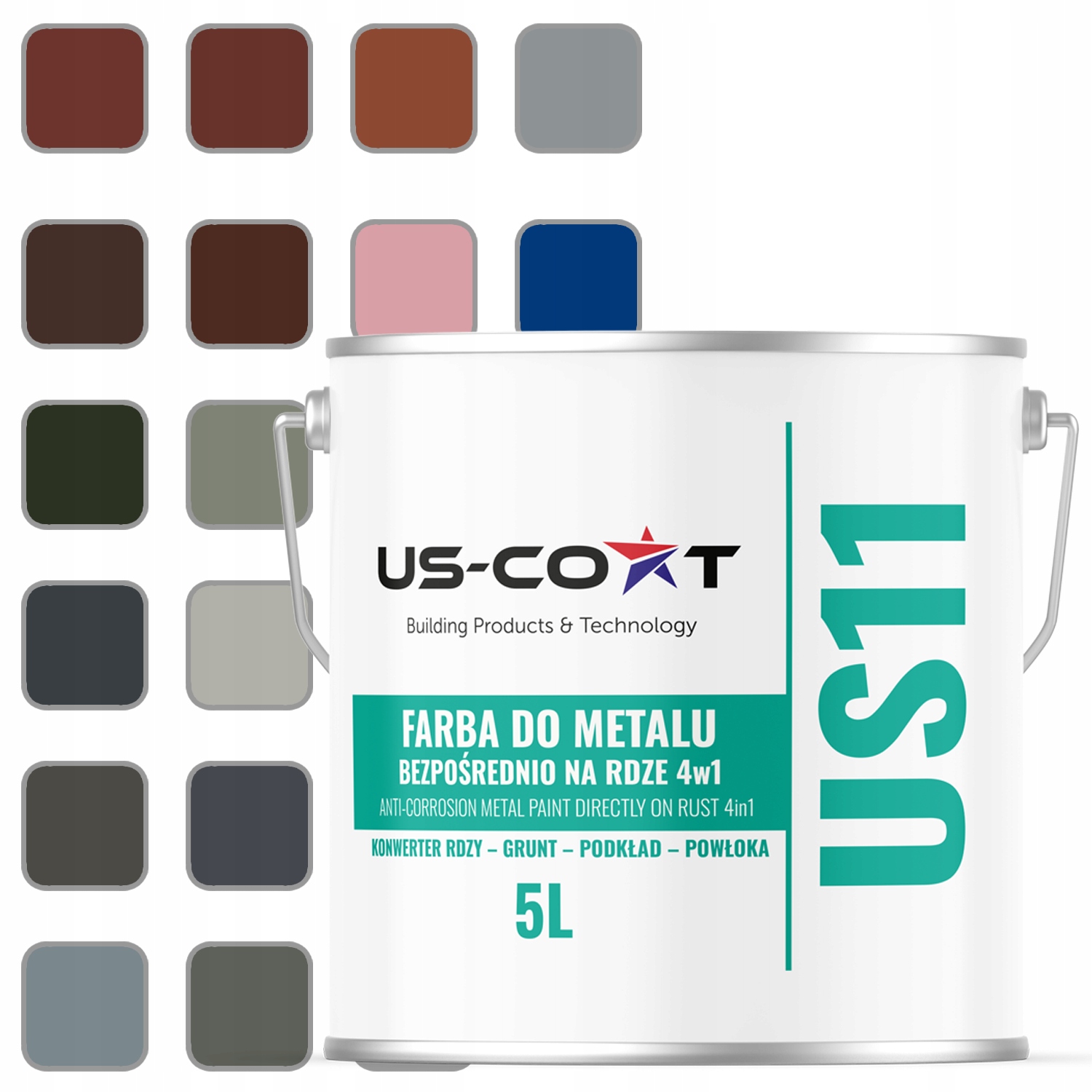 Farba Na Kov Priamo Na Hrdzu Pozinkovaná 4v1 Farba 23 Antikorózna Lesk 5L