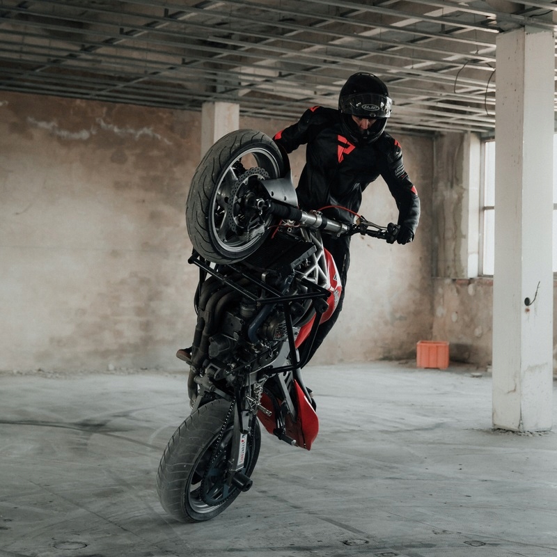 REBELHORN VANDAL BLACK/FLO RED Kurtka motocyklowa Rozmiar 56