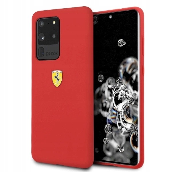 Etui Ferrari Silicone na Samsung Galaxy S20 Ultra czerwone