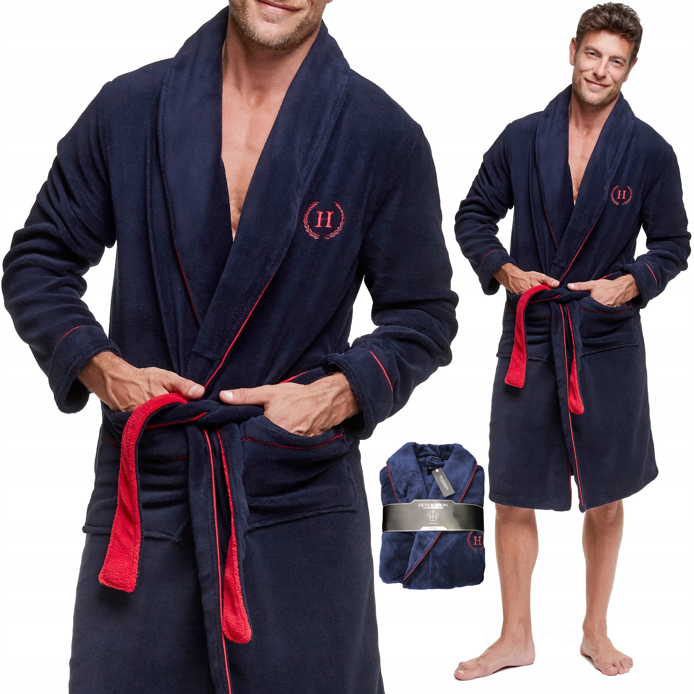 Pánský teplý dlouhý župan Henderson Got 36375-59 XXL