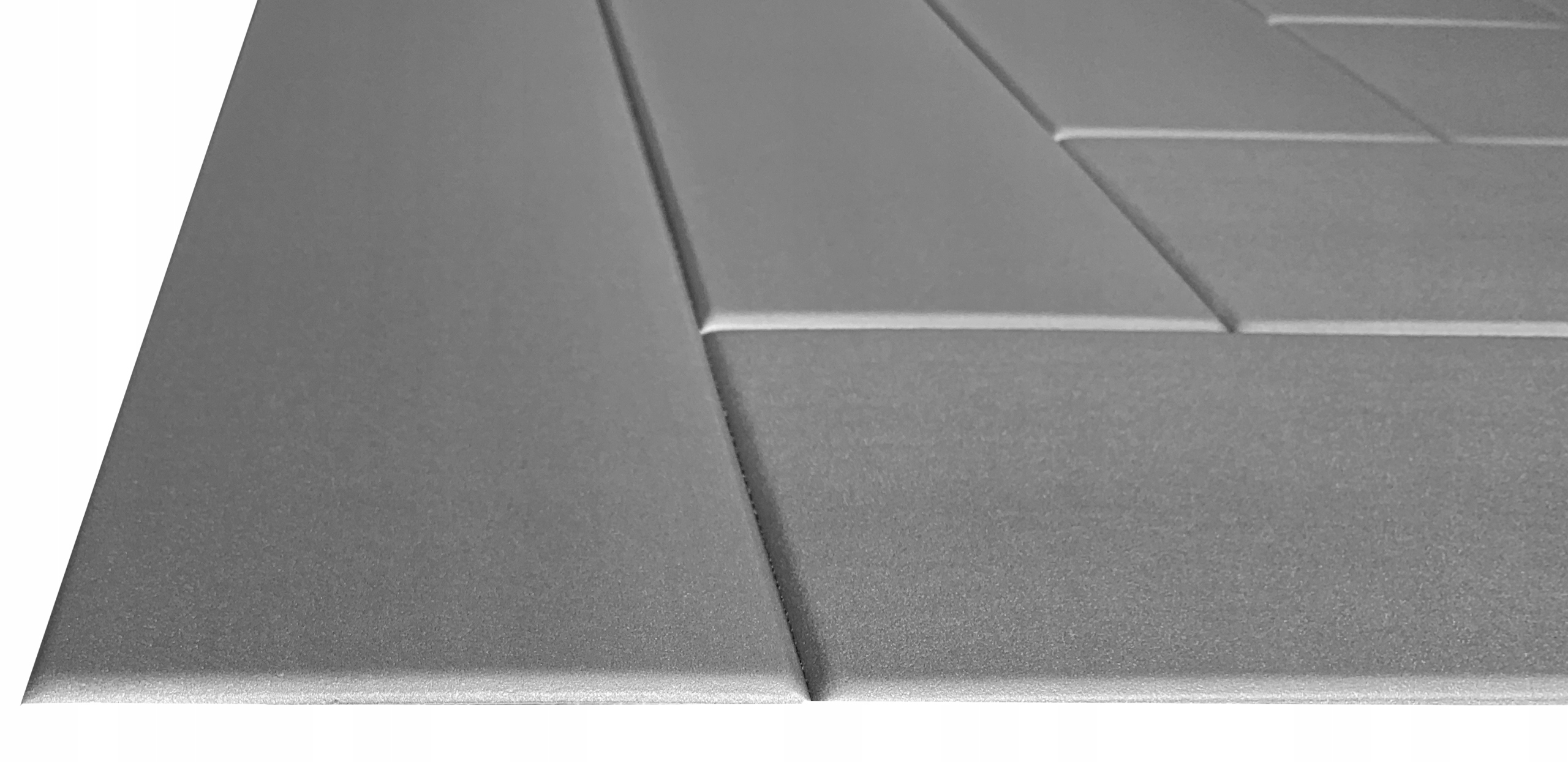 KOLOR SZARA DESKA PANELE KASETONY ŚCIENNE 12x Psz Format prostokątny