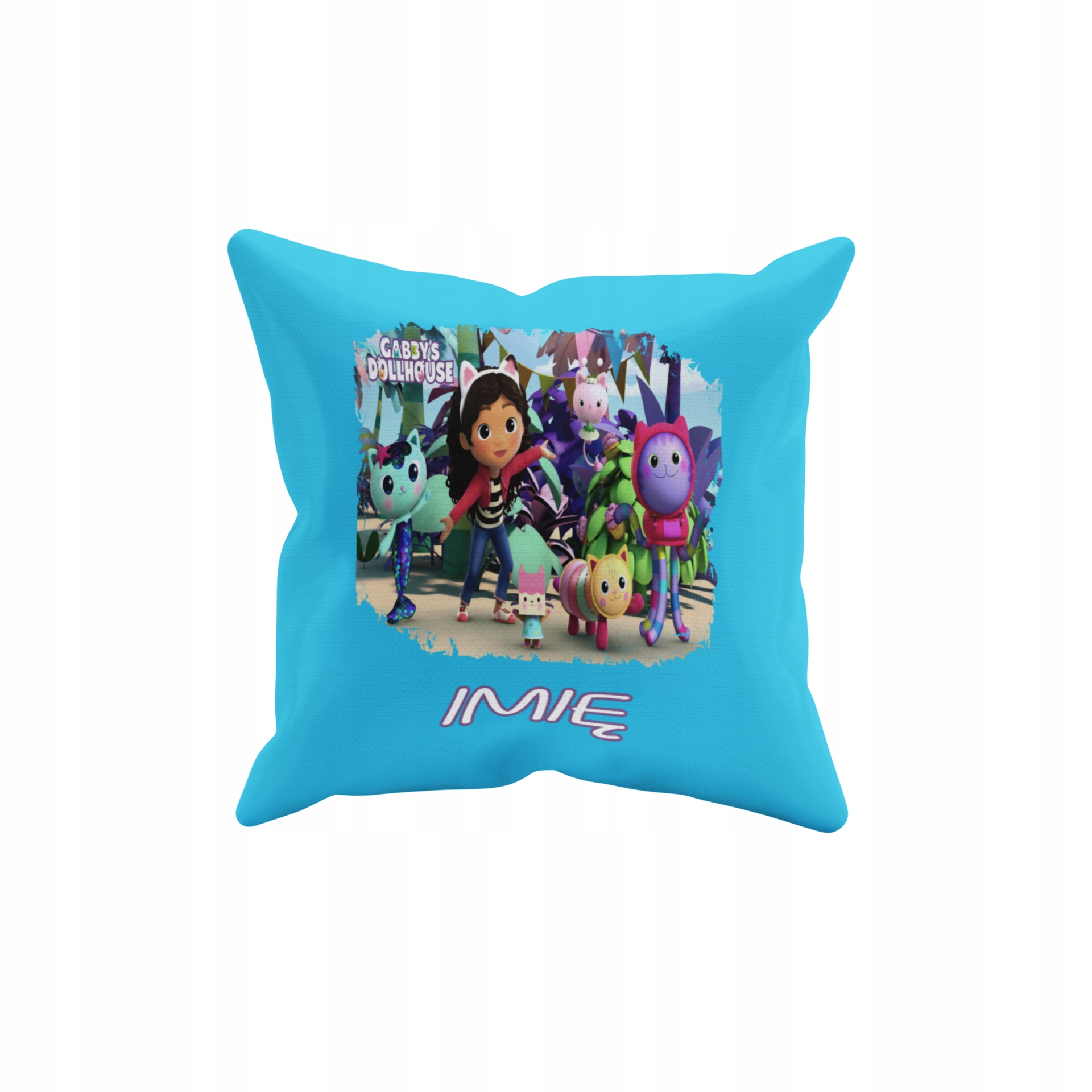 POSZEWKA NA PODUSZKĘ JAŚKA DO PRZEDSZKOLA KOCI DOMEK GABI + IMIĘ GRATIS Waga produktu z opakowaniem jednostkowym 0.5 kg