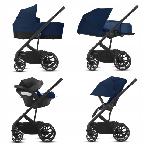 Тележка 3in1 Cybex Balios S Lux BLK Aton 5 Deep Black модель Balios S Lux