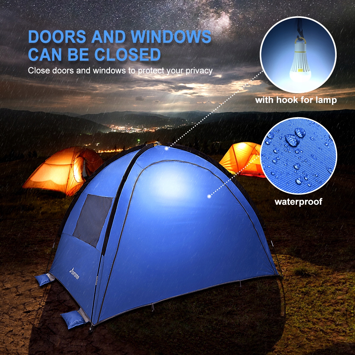 SKŁADANY NAMIOT PLAŻOWY PRZENOŚNE NAMIOTY SCHRONIENIE PRZECIWSŁONECZNE Kolor dominujący odcienie niebieskiego