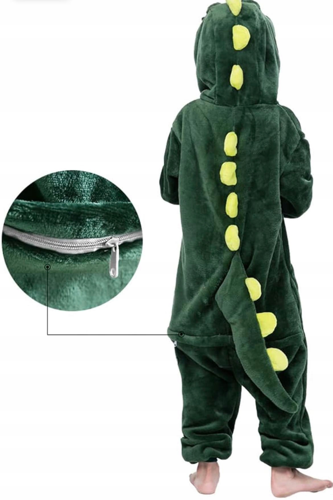 DINOZAUR PIŻAMA KIGURUMI DINO SMOK DZIECIĘCA DRES ONESIE 160-170 Liczba sztuk w ofercie 1 szt.