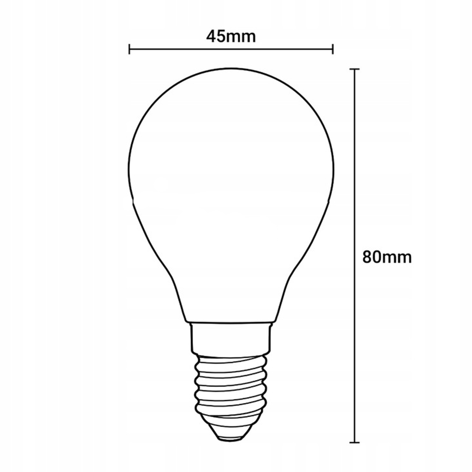 6x Żarówka LED E14 KULKA 7W = 60W 3000K Ciepła FILAMENT MLECZNA OZDOBNA Waga produktu z opakowaniem jednostkowym 0.01 kg