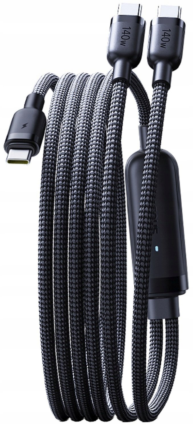 Baseus Kabel Flash 4 140W 2w1 Usb-c do Usb-c Usb-c 1.5 m czarny