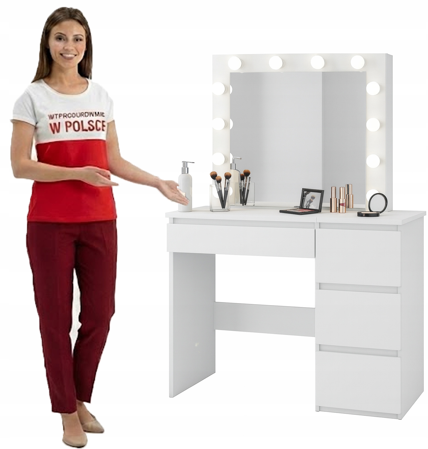 Туалетный столик зеркало с подсветкой 12X LED OLA