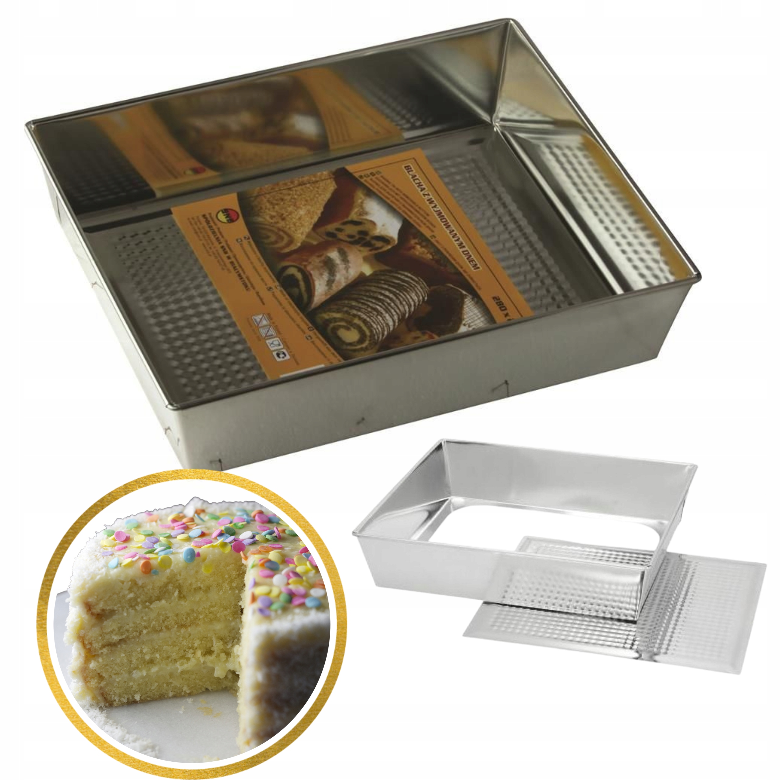 FORMA BLACHA DO PIECZENIA CIASTA Z WYJMOWANYM DNEM SNB