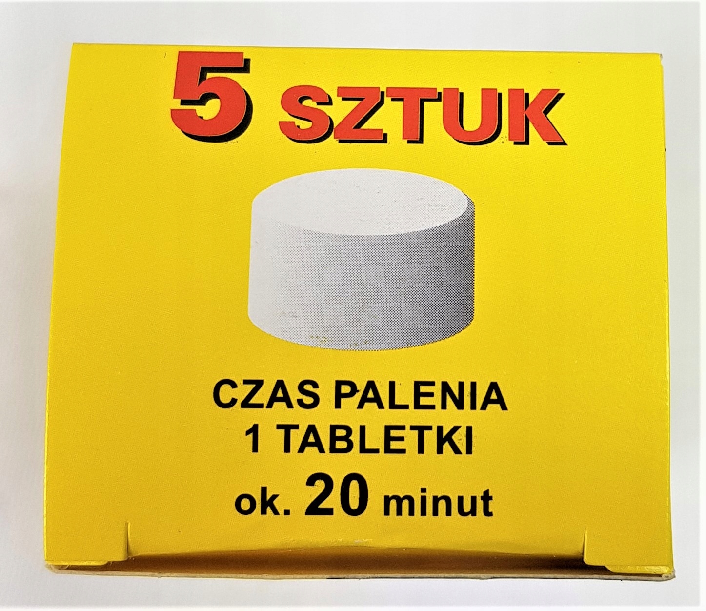 Stałe PALIWO turystyczne 5 tabletek 20 gr pudełko Cechy dodatkowe brak