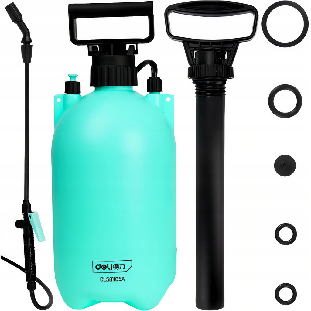 RĘCZNY OPRYSKIWACZ CIŚNIENIOWY DUŻY POJEMNOŚĆ 5L REGULACJA DYSZY LANCA 98CM Kod producenta 5906333382569