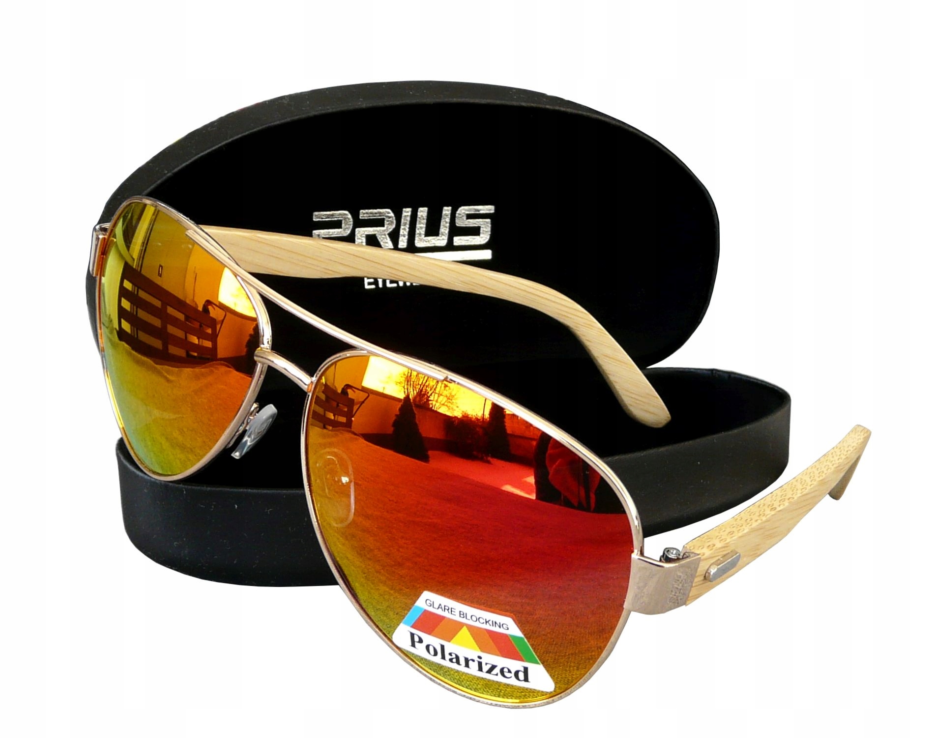 

Okulary Polaryzacyjne Lustrzanki Drewniane Aviator