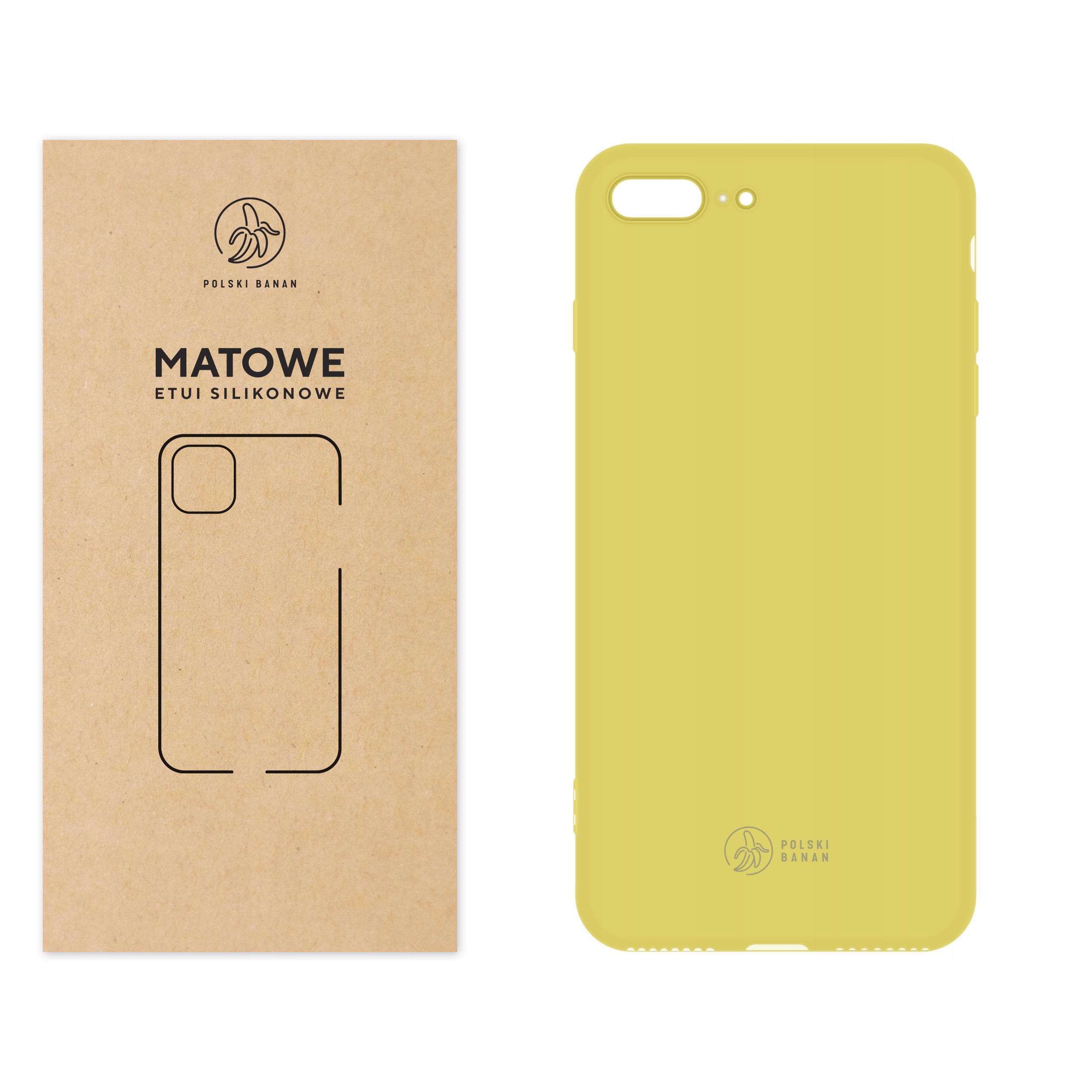 

Etui Matowe do iPhone 7 Plus, iPhone 8 Plus żółte