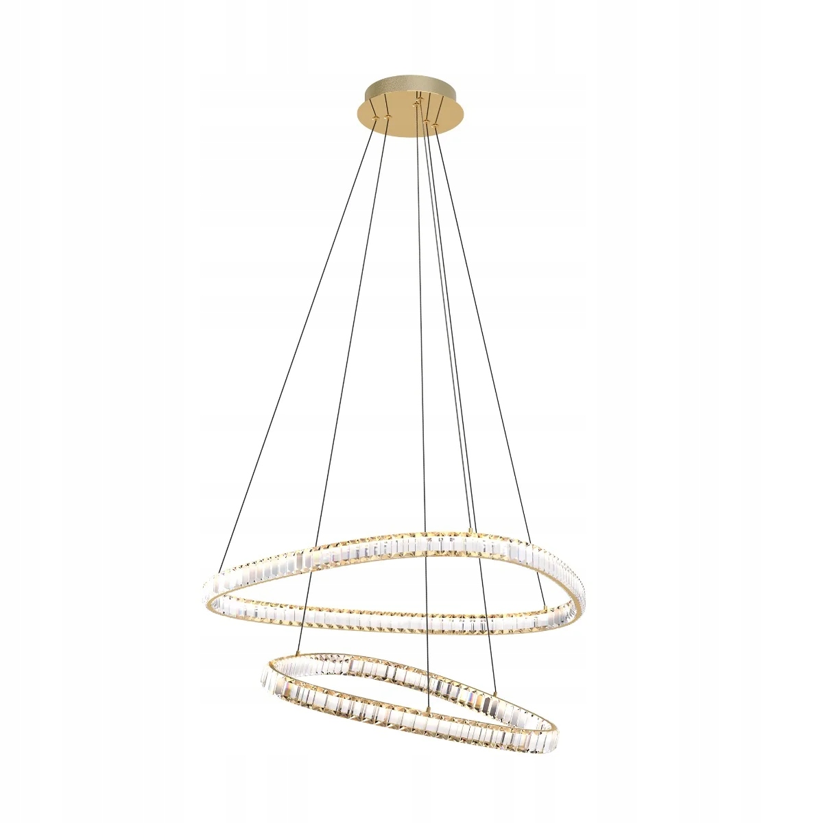 Led závesná lampa Zuma Line Athesa 36W zlatá krištáľová