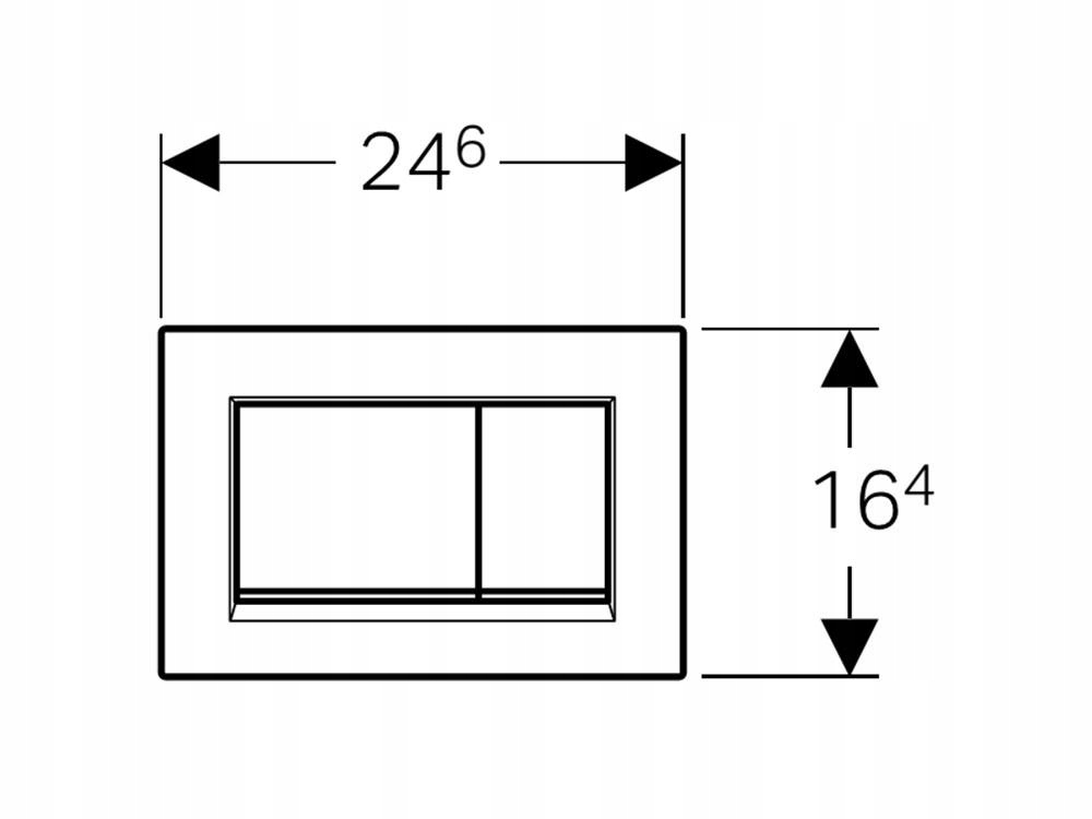 Geberit Sigma30 przycisk uruchamiający do WC chrom Kolor srebrny