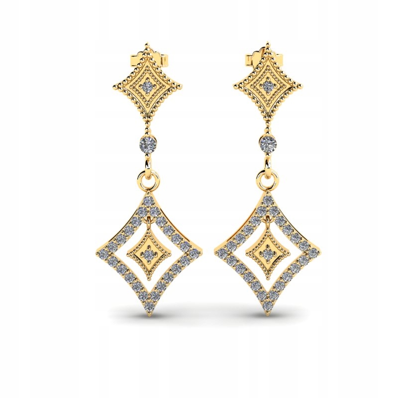 

Kolczyki Złote Ekskluzywne Z Brylantami 0,55CT