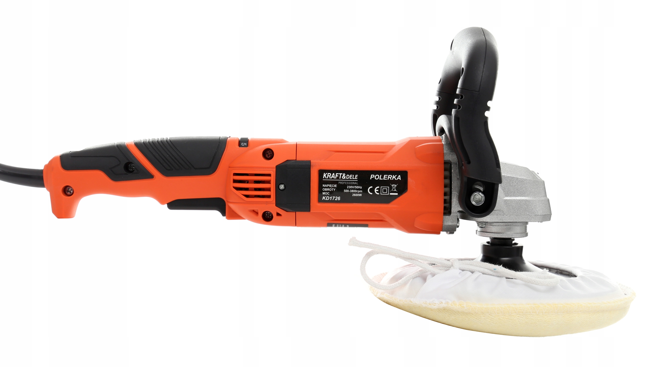 MOCNA POLERKA SAMOCHODOWA 2600W Z REGULACJĄ 180MM **KRAFT&DELE Marka Kraft&Dele