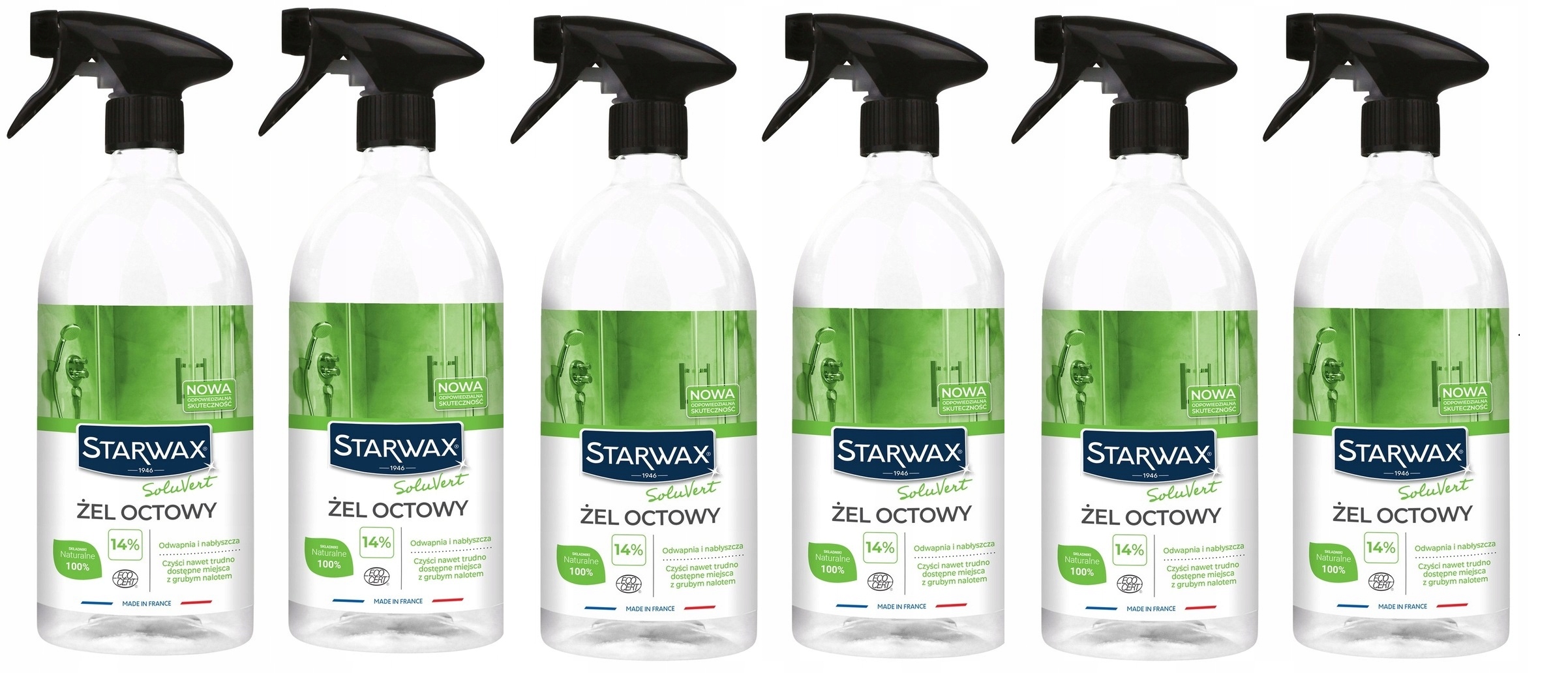 6x Koncentrovaný Octový Gel 14% Hospodářský Ocet Multifunkční Čištění