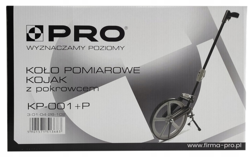 Koło pomiarowe drogomierz + pokrowiec Pro PRO-KP102 Dokładność 0.02 cm/m