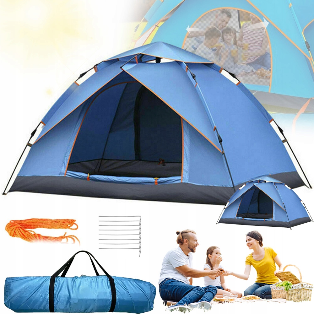 Duży XXL Namiot Plażowy Samorozkładający Automatyczny Parawan Odbija Słońce